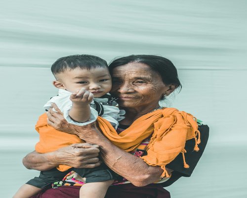 Portrait of happy indian grandmother